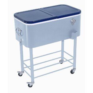 Rio Brands Entertainer Jr. Rolling Party Cooler Ice Chest No Bending