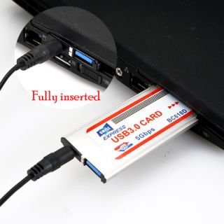 ExpressCard 34mm to USB 3 0 Adapter w External Power Port