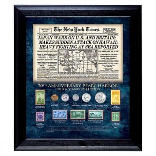 70th Anniversary Pearl Harbor Coin and Stamp Framed Set