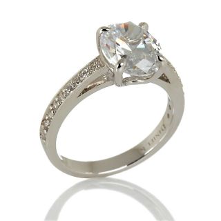 Daniel K 3.18ct Absolute™ Oval Solitaire and Pavé U Gallery Ring at