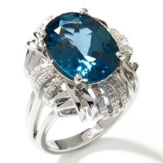 Ramona Singer Jewelry 6.6ct London Blue Topaz and Diamond Sterling