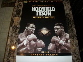 Evander Holyfield Mike Tyson Boxing Poster Canceled Match May 8 1991