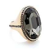 victoria wieck onyx and diamond sterling silver ring $ 69 95