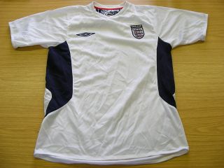 England Umbro White Football Soccer Training Shirt Jersey Top Small