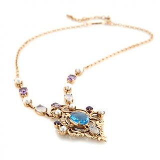 Jewelry Necklaces Drop Nicky Butler Ocean Blue Quartz Triplet and