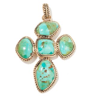  turquoise bronze cross pendant note customer pick rating 16 $ 79 90 or