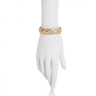 Michael Anthony Jewelry® 10K Gold Greek Key 7 Bangle Bracelet