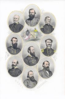 confederate generals print jeb stuart jackson ewell 9 confederate