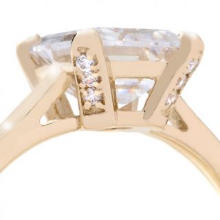 Jean Dousset Absolute Emerald Cut and Pavé Solitaire Ring