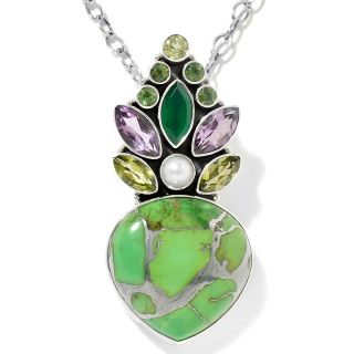 Nicky Butler Nicky Butler 3.85ct Green Turquoise and Gemstone Sterling