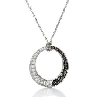 Victoria Wieck 1.06ct Absolute™ Black and White Circle Pendant with