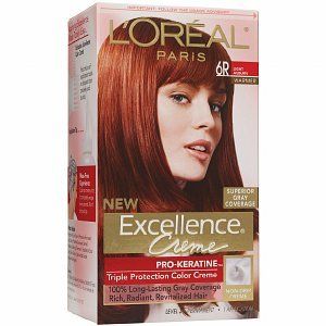 Two 2 Boxes LOreal Paris Excellence Creme 6R Light Auburn Warmer Hair