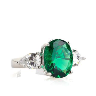 Jewelry Rings Cocktail 4.83ct Absolute™ Simulated Emerald with
