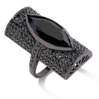 Glamour Jewelry Collection GLAMOUR Jewelry 16.28ct Black CZ and Pavé