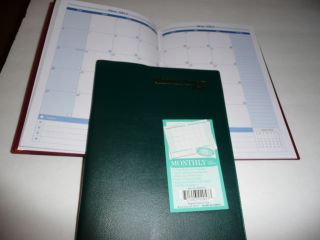 2012 Monthly Planner 5 1/4 x 7 1/2 Travel & Expense Records Green