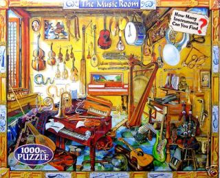 The Music Room by Ernest O Brown 1000 Piece White MT Jigsaw Puzzle New