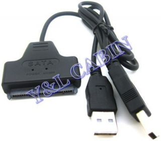 USB 2 0 to 2 5 7 15 22 Serial ATA SATA 2 0 II HDD SSD Adapter