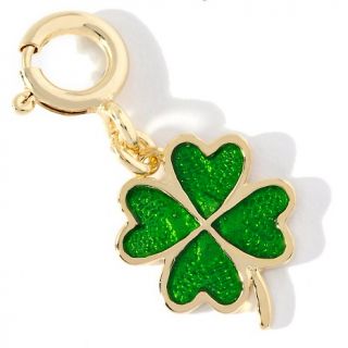 101 017 technibond technibond 4 leaf clover green enamel charm note