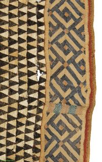 Kuba Royal Textile Bark Cloth and Raffia Overskirt Ntshakishyeen