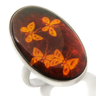 962 101 age of amber age of amber sterling silver butterfly intaglio