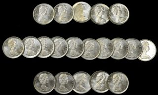1935  1967 Elizabeth II D.G. Regina Canadian Silver Dollar Coins 20