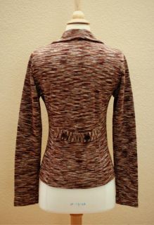 MAGASCHONI Jacket Sweater Brown Tan Cardigan Top Mint 100% Silk Heavy