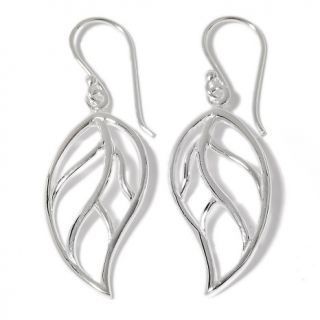 107 6264 sterling silver open leaf earrings note customer pick rating