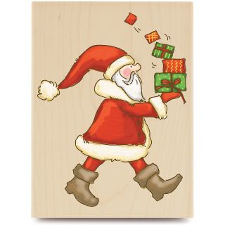 113 4805 house mouse mounted rubber stamp 2 2 3 x 3 2 3 hurry santa