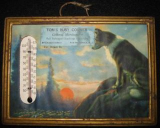 Antique New Brunswick NJ Store Advertising Thermometers Silhouette