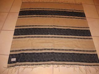  Plaid Wool Fringe Blanket Throw 46x56 Faribault Woolen Mills