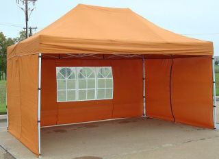 10x15 Pop Up Canopy Party Tent Gazebo EZ Brunt Orange