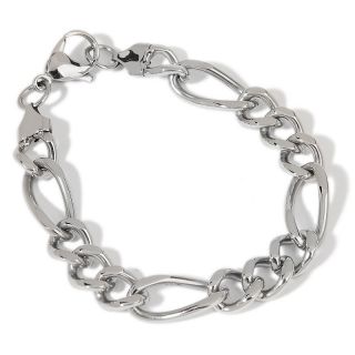 115 892 men s stainless steel figaro link bracelet note customer pick
