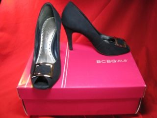  Suede Heels Pumps Chrome Buckle Shoes Womens Size 5 5 M BG Eric