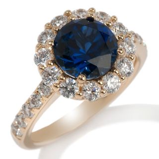 Jean Dousset 3.1ct Absolute and Created Sapphire Princess Ring