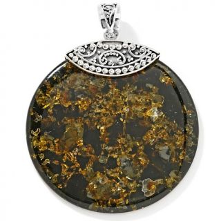 131 204 age of amber age of amber green amber round disc pendant