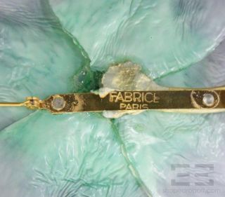 Fabrice Paris Purple & Teal Large Flower Brooch