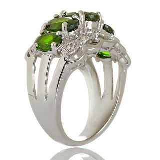 Jewelry Rings Gemstone 3.88ct Chrome Diopside and White Topaz