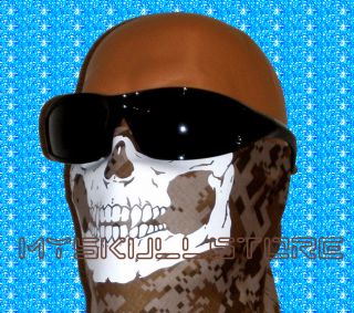 Velcro Skull Bandana Face Neck Mask Camo Ski Bow Deer Hunter Hunting