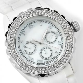 Real Collectibles by Adrienne® Crystal Bezel Sport Bracelet Watch at