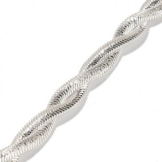 La dea Bendata Sterling Silver Twisted Snake Link Matte Finish