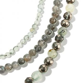Sonoma Studios Multi Gemstone Three Strand Beaded 18 Necklace