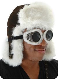 Plush Arctic Explorer Hat Sub Zero Bomber Costume by Elope