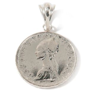 145 326 italian silver 500 lire coin sterling silver pendant note
