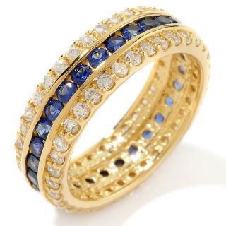 Absolute™ and Created Sapphire 3 Row Eternity Band Ring