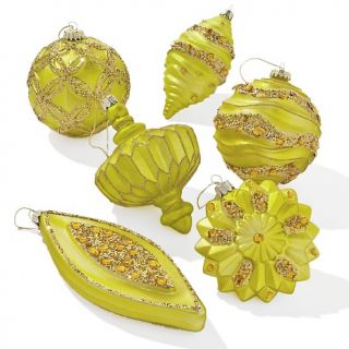 142 592 colin cowie colin cowie set of 6 glitter ornaments note
