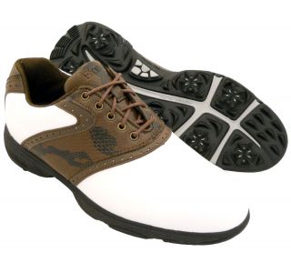 New Mens Etonic Lite Tech LT82 Golf Shoes WHTE/BROWN Size 10 M