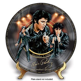  Elvis Presley 68 Comeback Special Porcelain Collector Plate