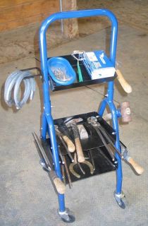 Farrier Horseshoe Caddy Shoeing Box for Tools Nails Shoes Heavy Duty