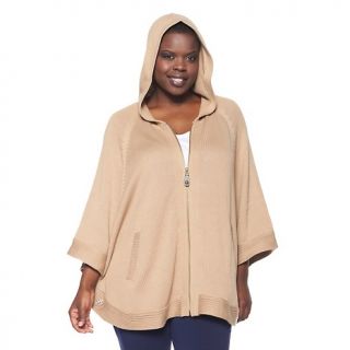 Queen Collection Zip Front Poncho with Hood
