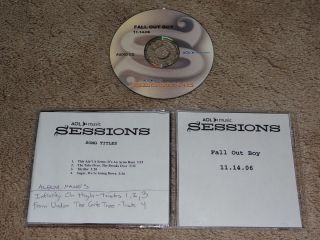 FALL OUT BOY AOL MUSIC SESSIONS RARE 4 TRACK PROMO ACETATE CD THRILLER